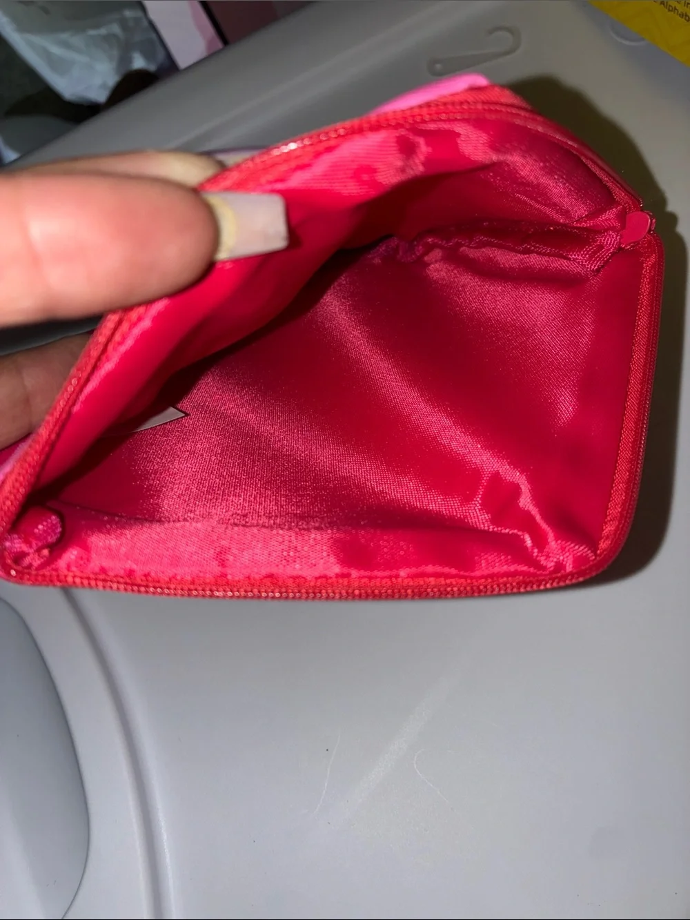 Pink dice cosmetic multi use pouch